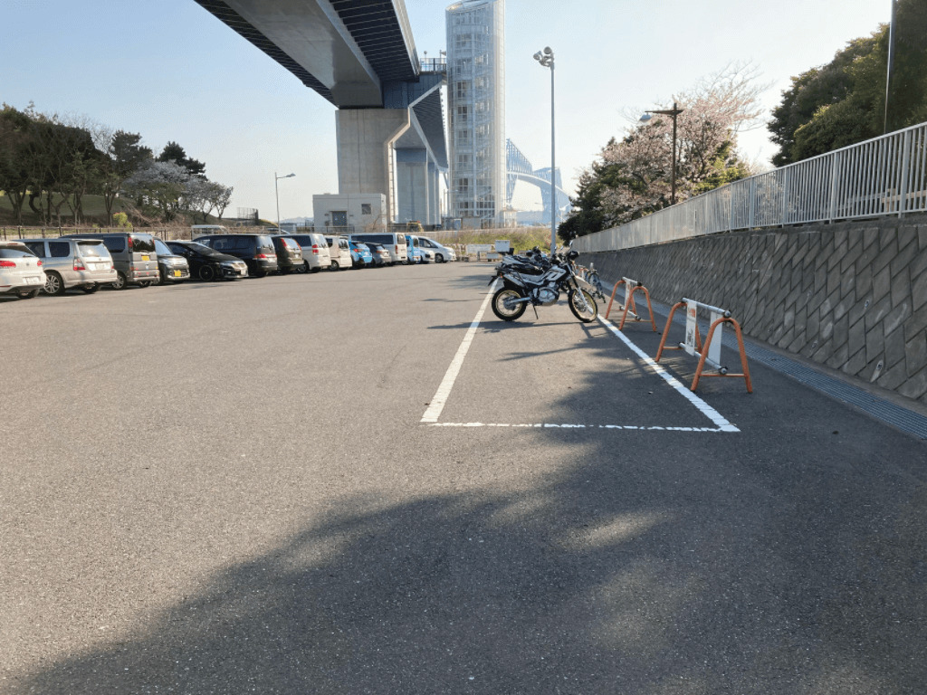 若洲海浜公園バイク駐車場-2